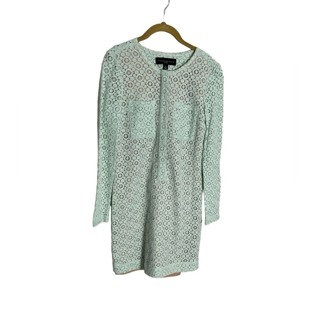 Victoria Beckham For Target Lace Dress Mint Green Nude Underlay Small